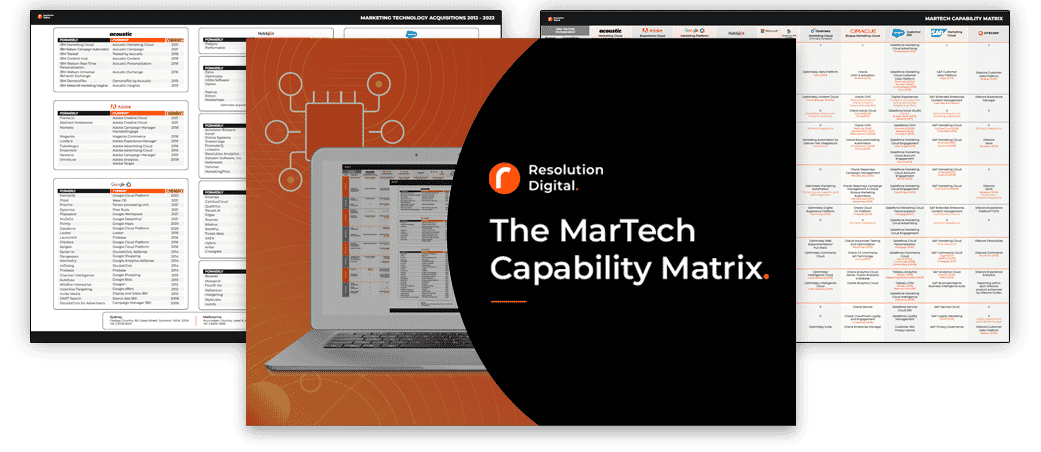 Resolution Digital MarTech Capability Matrix Downloadable pdf