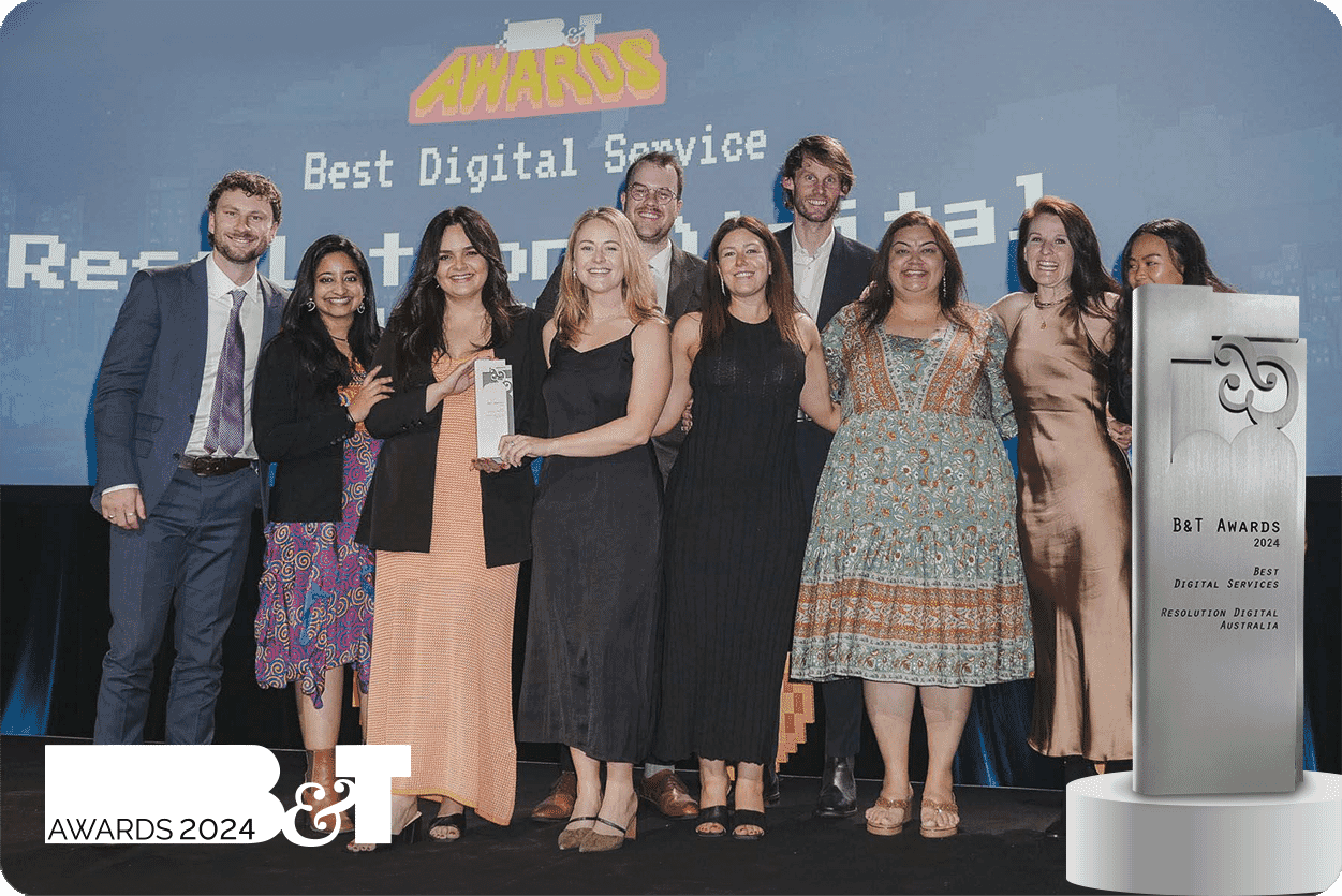 Resolution Digital wins B&T Award for Best Digital Services 2024