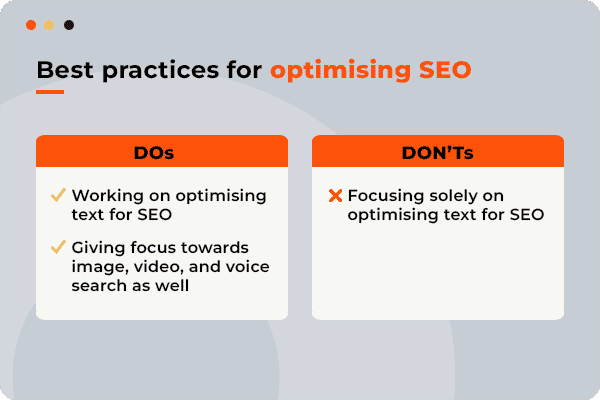 Optimising SEO best practices