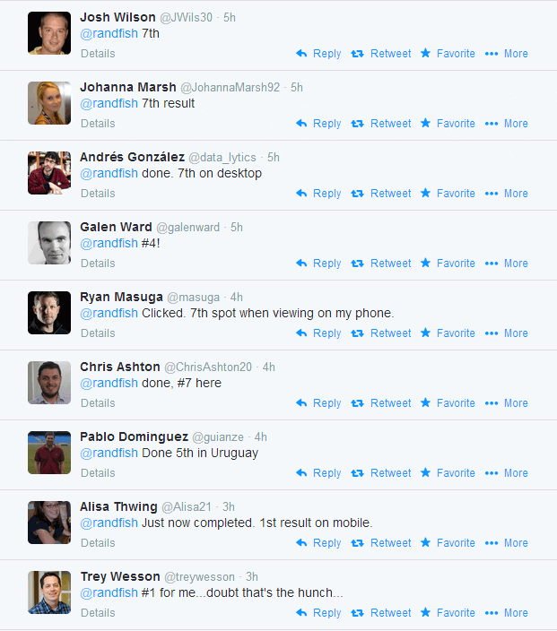 screenshot of people who replied to Rand Fishkin's tweet